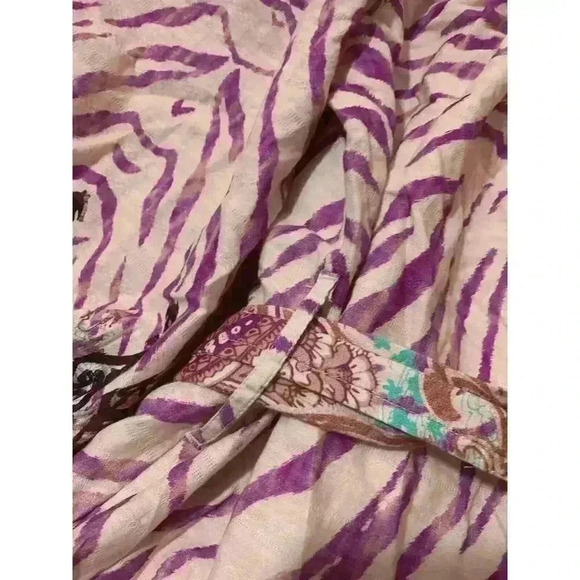 Inc Inter Concepts Luxe Boho Paisley Zebra‎ Tie-Waist Mini Dress Small TORN - Picture 13 of 16